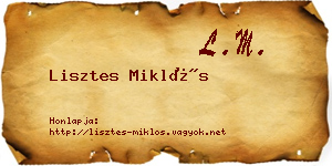 Lisztes Miklós névjegykártya